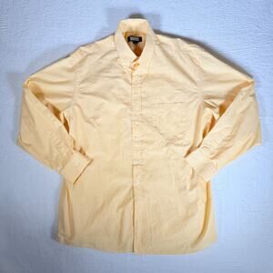 Austin Reed UK Yellow & White Striped Men's Button Down Shirt Size Large Italy